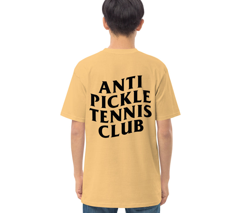 Anti Pickleball Tennis Club premium heavyweight tee by CoVA Tennis