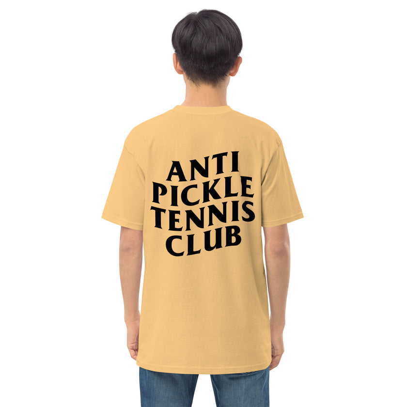 Anti Pickleball Tennis Club premium heavyweight tee by CoVA Tennis