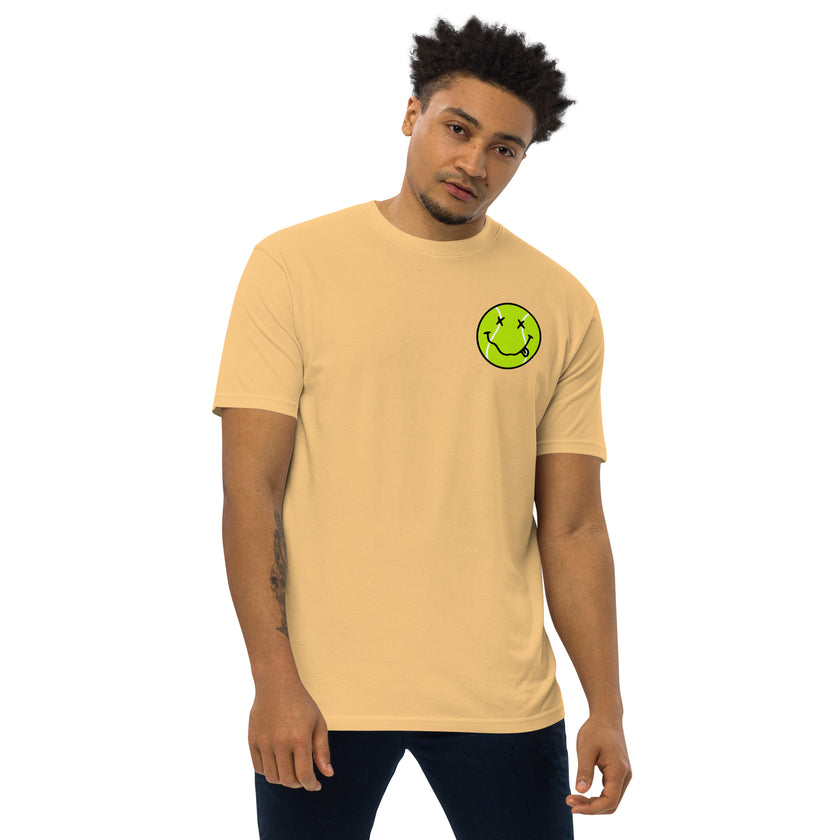 Smiling Tennis Ball by CoVA Tennis Men’s premium heavyweight tee