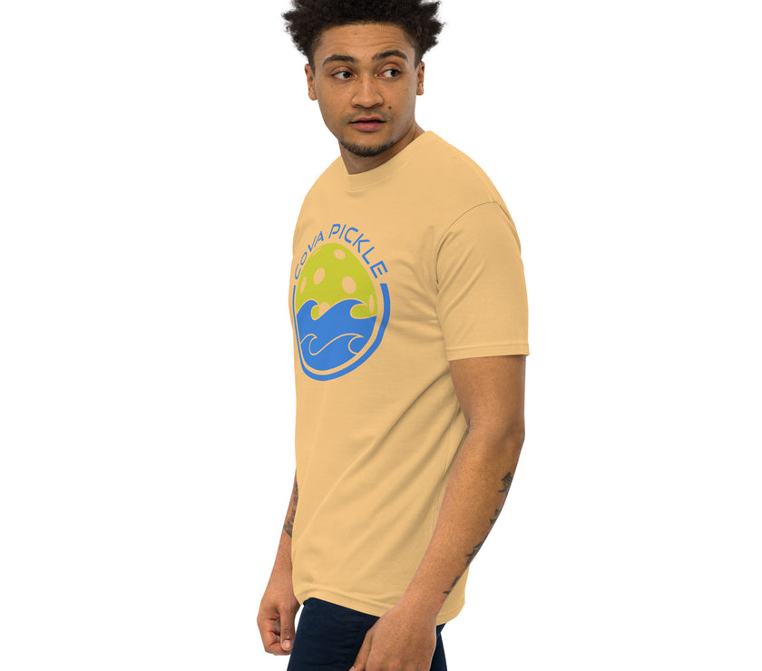 CoVA Pickle Ball & Waves Men’s premium heavyweight tee