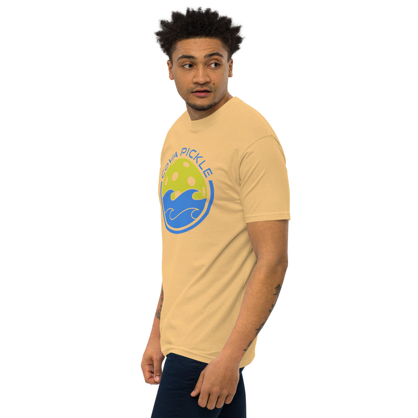 CoVA Pickle Ball & Waves Men’s premium heavyweight tee