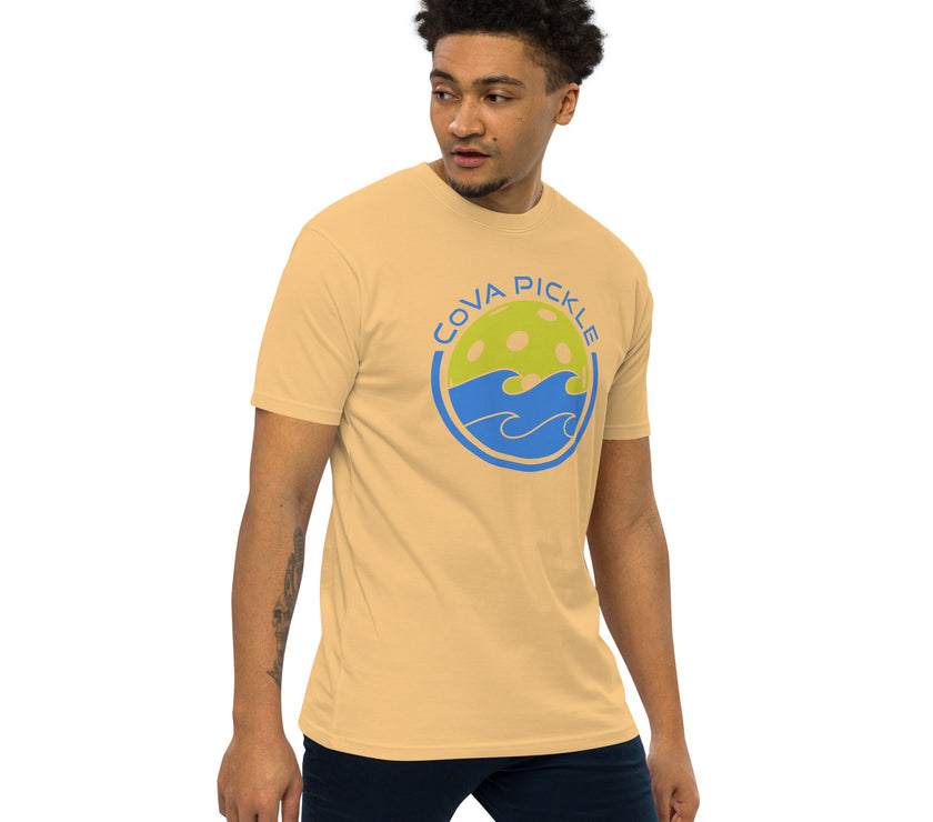 CoVA Pickle Ball & Waves Men’s premium heavyweight tee