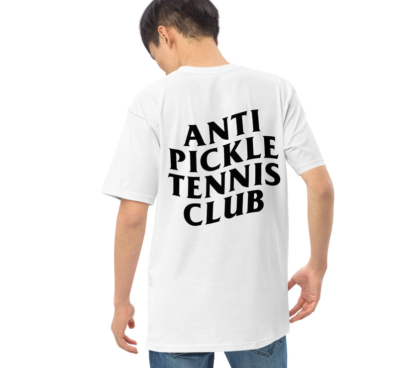 Anti Pickleball Tennis Club premium heavyweight tee by CoVA Tennis