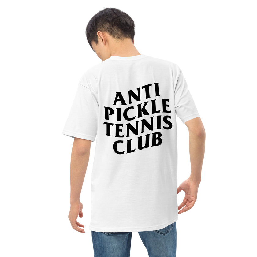 Anti Pickleball Tennis Club premium heavyweight tee by CoVA Tennis