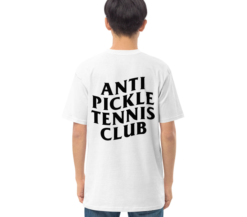 Anti Pickleball Tennis Club premium heavyweight tee by CoVA Tennis