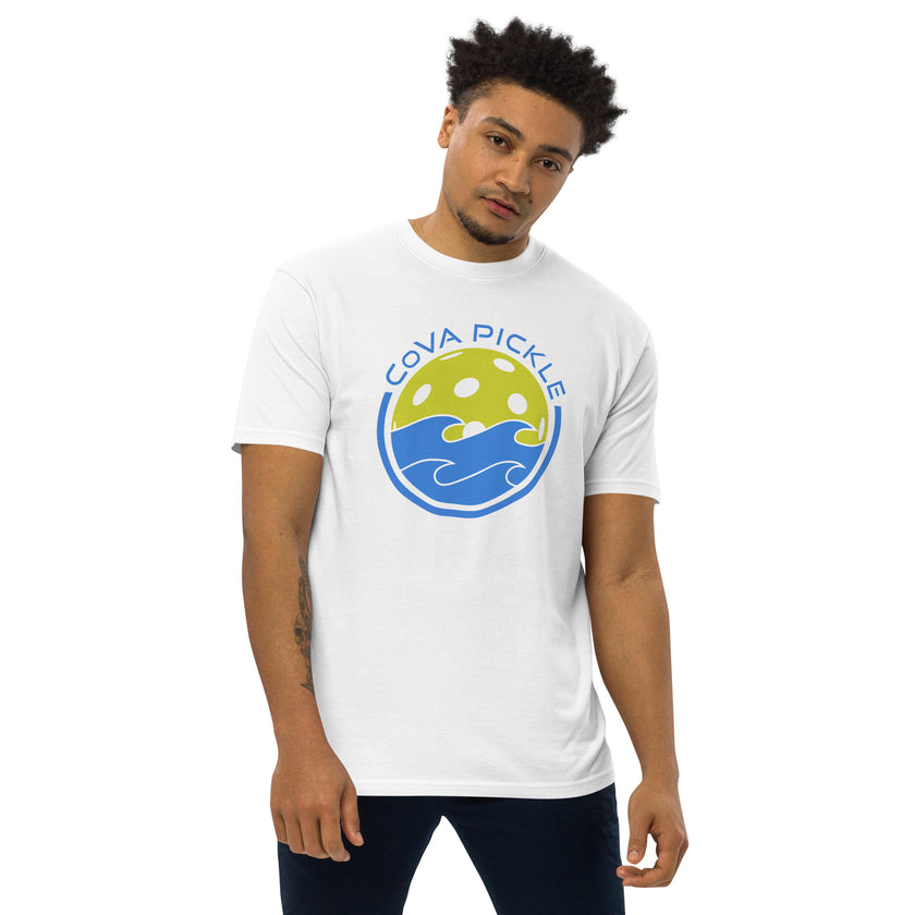 CoVA Pickle Ball & Waves Men’s premium heavyweight tee