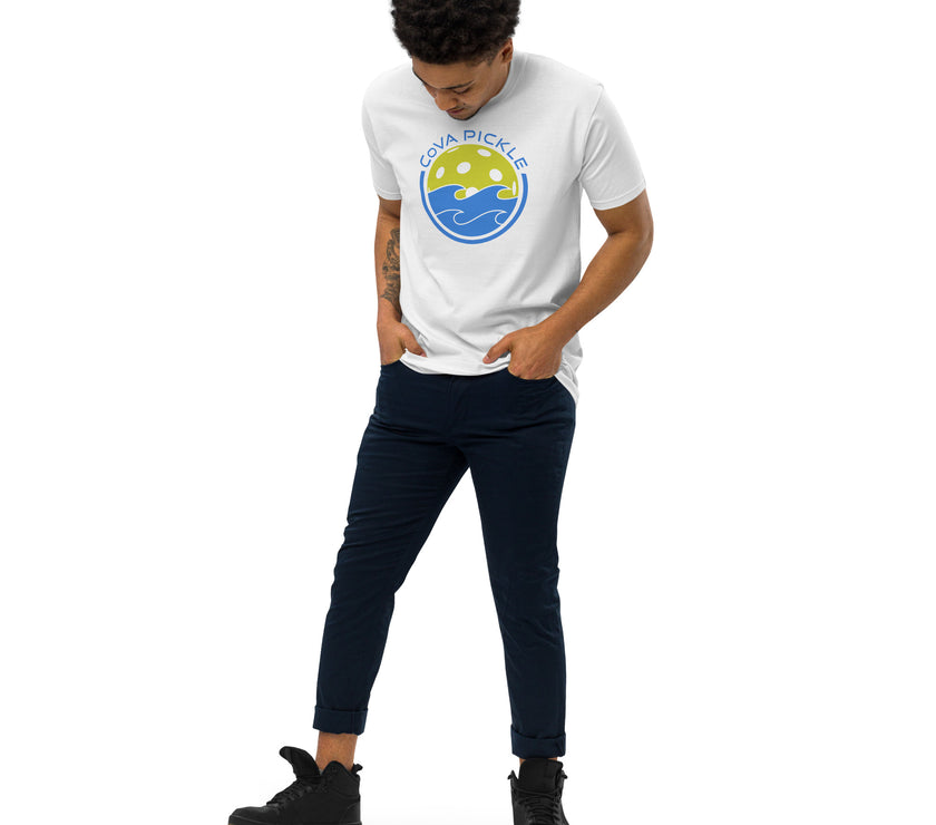 CoVA Pickle Ball & Waves Men’s premium heavyweight tee