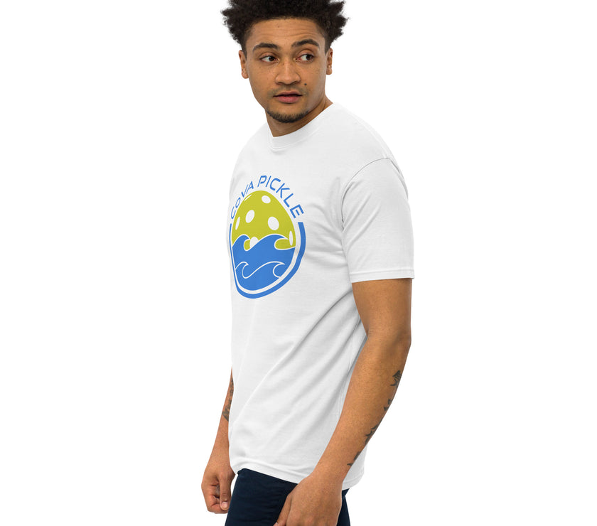 CoVA Pickle Ball & Waves Men’s premium heavyweight tee