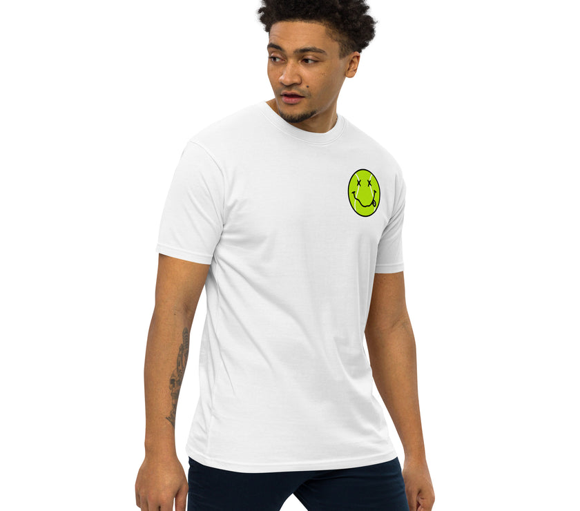 Smiling Tennis Ball by CoVA Tennis Men’s premium heavyweight tee