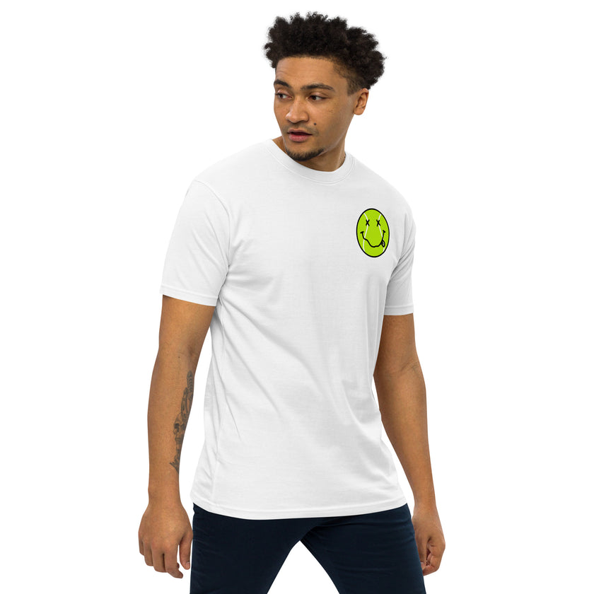 Smiling Tennis Ball by CoVA Tennis Men’s premium heavyweight tee