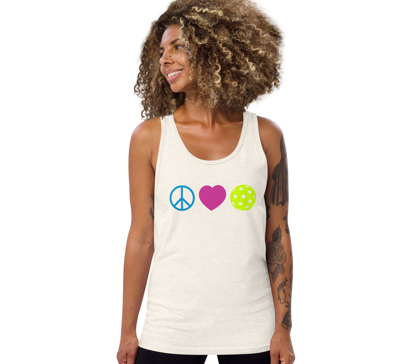 Peace Love Pickleball Tank Top