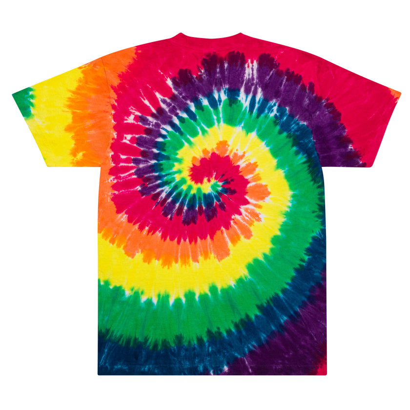 CoVA Tennis Ball & Waves Logo Oversized tie-dye t-shirt