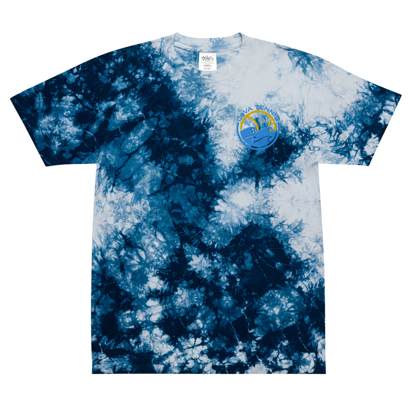 CoVA Tennis Ball & Waves Logo Oversized tie-dye t-shirt