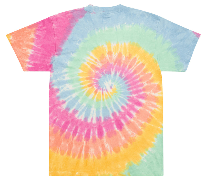 CoVA Tennis Ball & Waves Logo Oversized tie-dye t-shirt