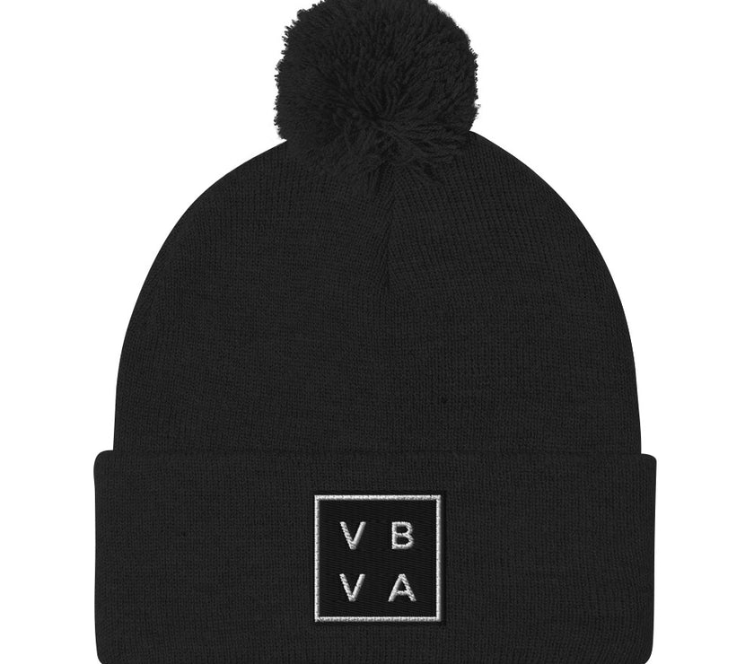 VBVA Pom-Pom Beanie by CoVA Tennis Virginia Beach Virginia