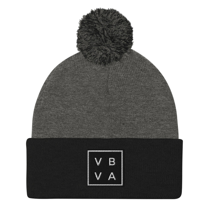 VBVA Pom-Pom Beanie by CoVA Tennis Virginia Beach Virginia