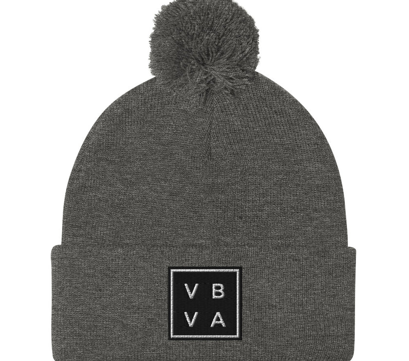 VBVA Pom-Pom Beanie by CoVA Tennis Virginia Beach Virginia