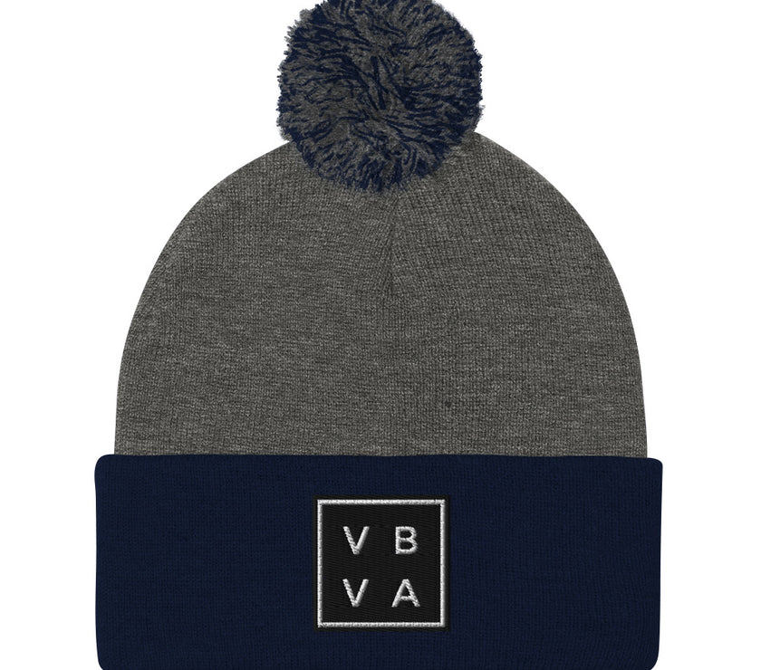 VBVA Pom-Pom Beanie by CoVA Tennis Virginia Beach Virginia