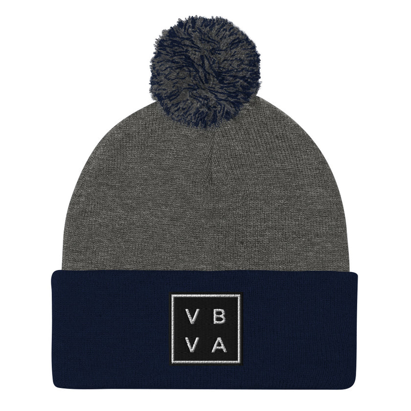 VBVA Pom-Pom Beanie by CoVA Tennis Virginia Beach Virginia