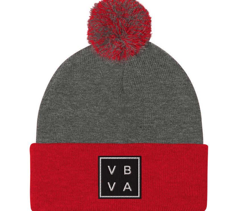 VBVA Pom-Pom Beanie by CoVA Tennis Virginia Beach Virginia