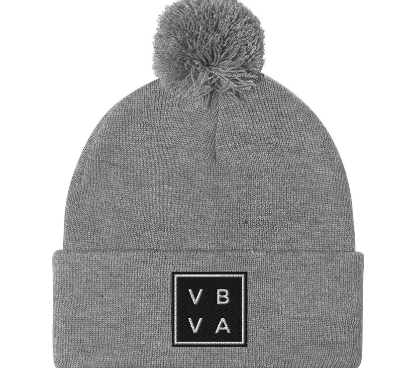 VBVA Pom-Pom Beanie by CoVA Tennis Virginia Beach Virginia