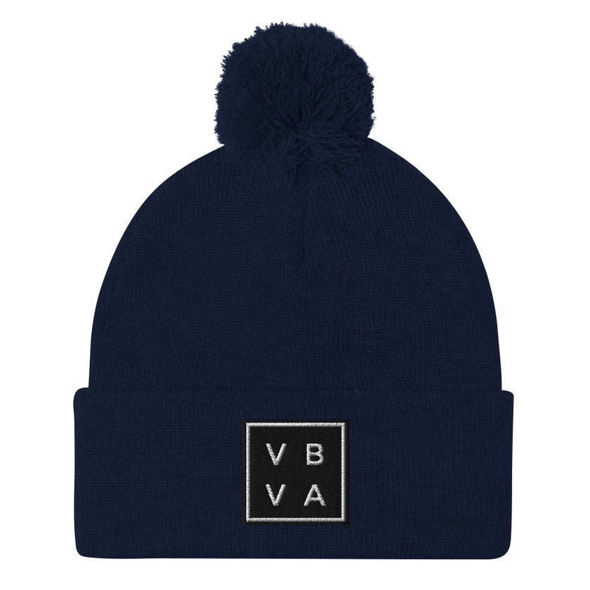 VBVA Pom-Pom Beanie by CoVA Tennis Virginia Beach Virginia