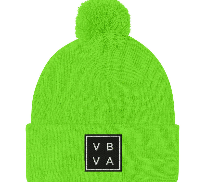 VBVA Pom-Pom Beanie by CoVA Tennis Virginia Beach Virginia