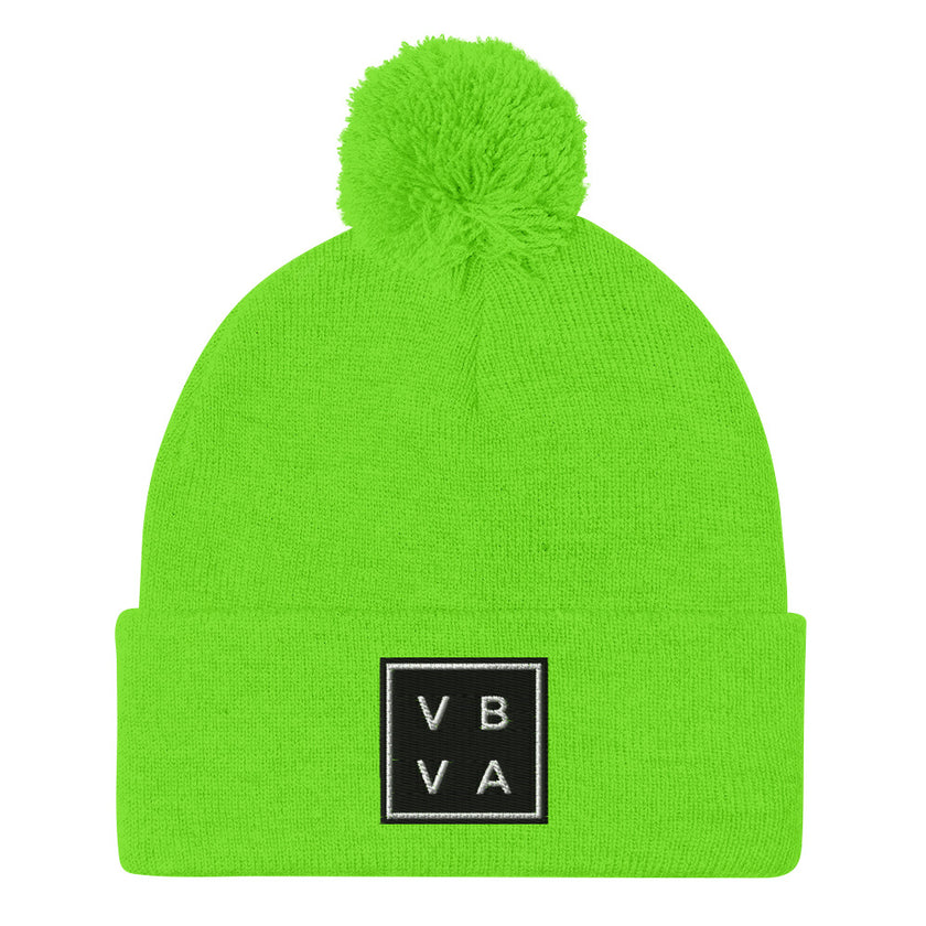 VBVA Pom-Pom Beanie by CoVA Tennis Virginia Beach Virginia