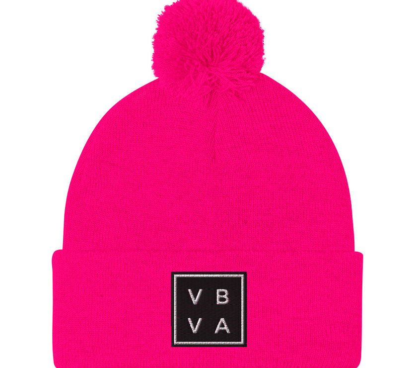 VBVA Pom-Pom Beanie by CoVA Tennis Virginia Beach Virginia