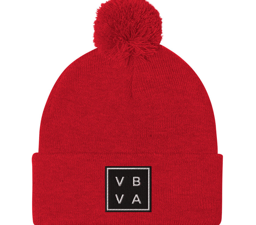 VBVA Pom-Pom Beanie by CoVA Tennis Virginia Beach Virginia