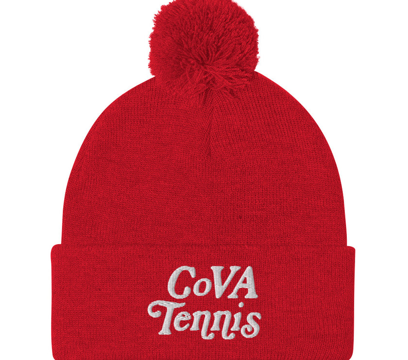 No Doubt CoVA Tennis Script Pom-Pom Beanie