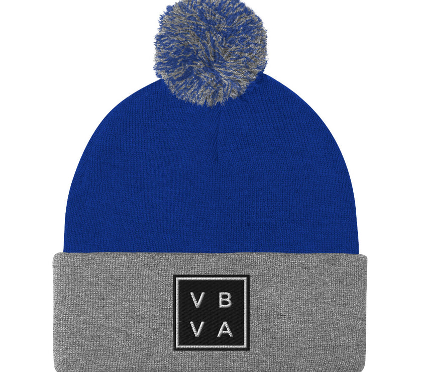 VBVA Pom-Pom Beanie by CoVA Tennis Virginia Beach Virginia