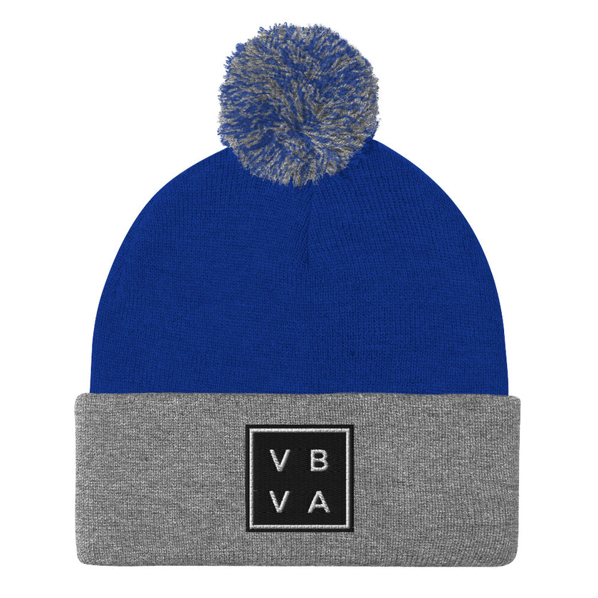 VBVA Pom-Pom Beanie by CoVA Tennis Virginia Beach Virginia