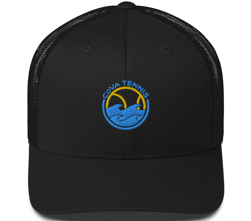 CoVA Tennis Ball & Waves Logo Trucker Cap