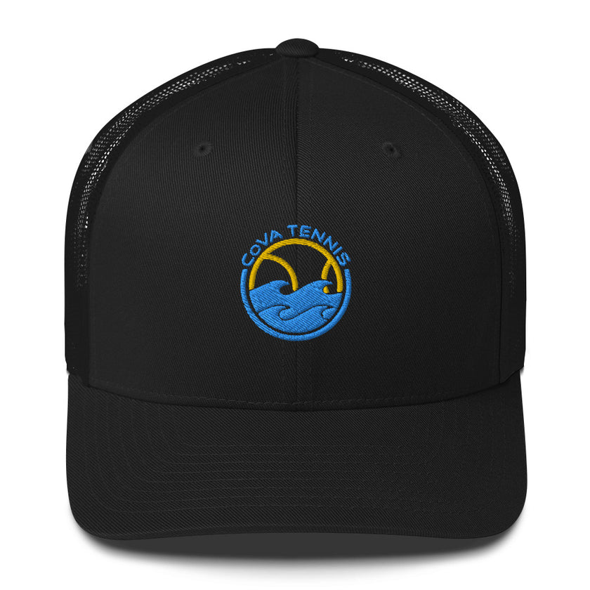 CoVA Tennis Ball & Waves Logo Trucker Cap