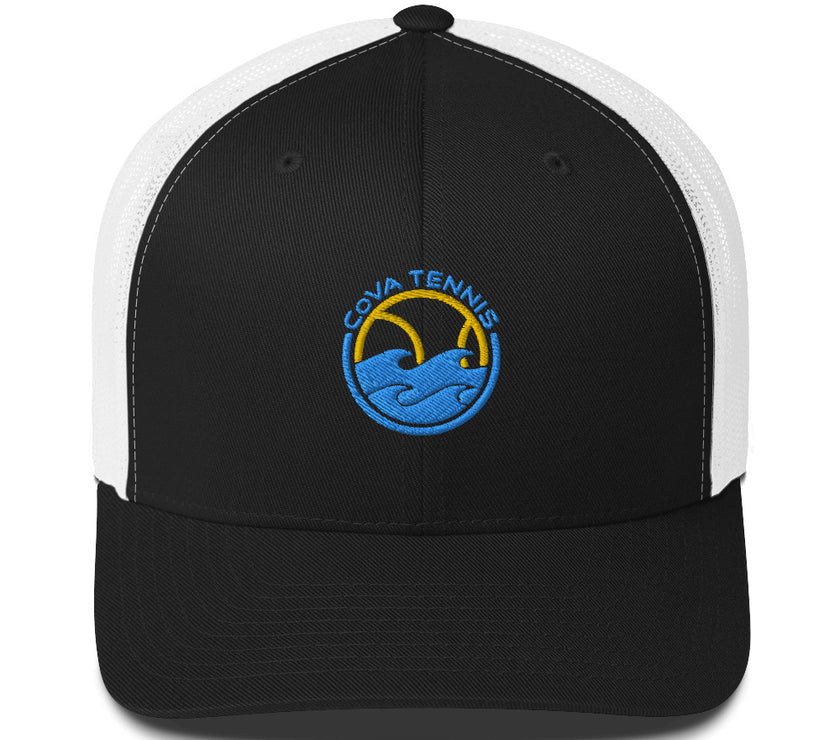 CoVA Tennis Ball & Waves Logo Trucker Cap