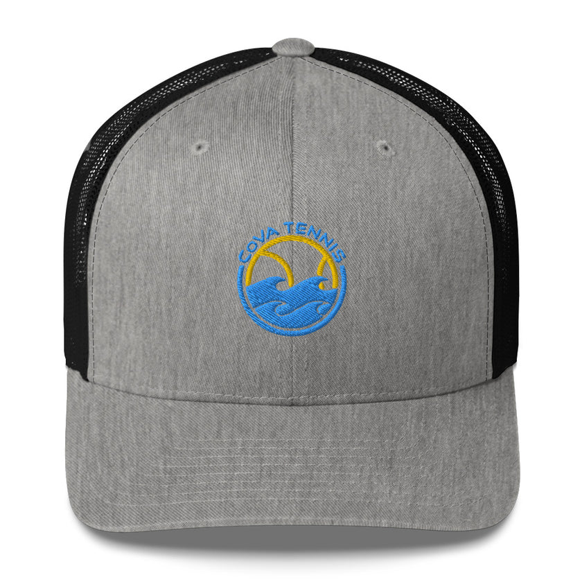 CoVA Tennis Ball & Waves Logo Trucker Cap