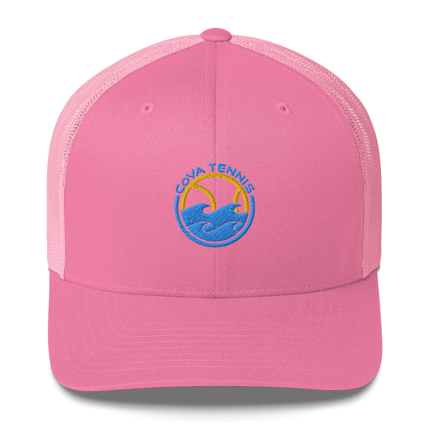 CoVA Tennis Ball & Waves Logo Trucker Cap