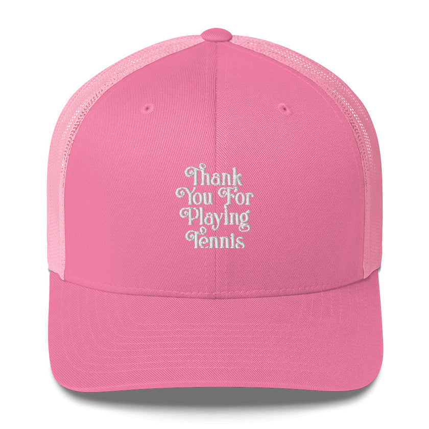 Thank You For Playing Tennis by CoVA Tennis Trucker Cap