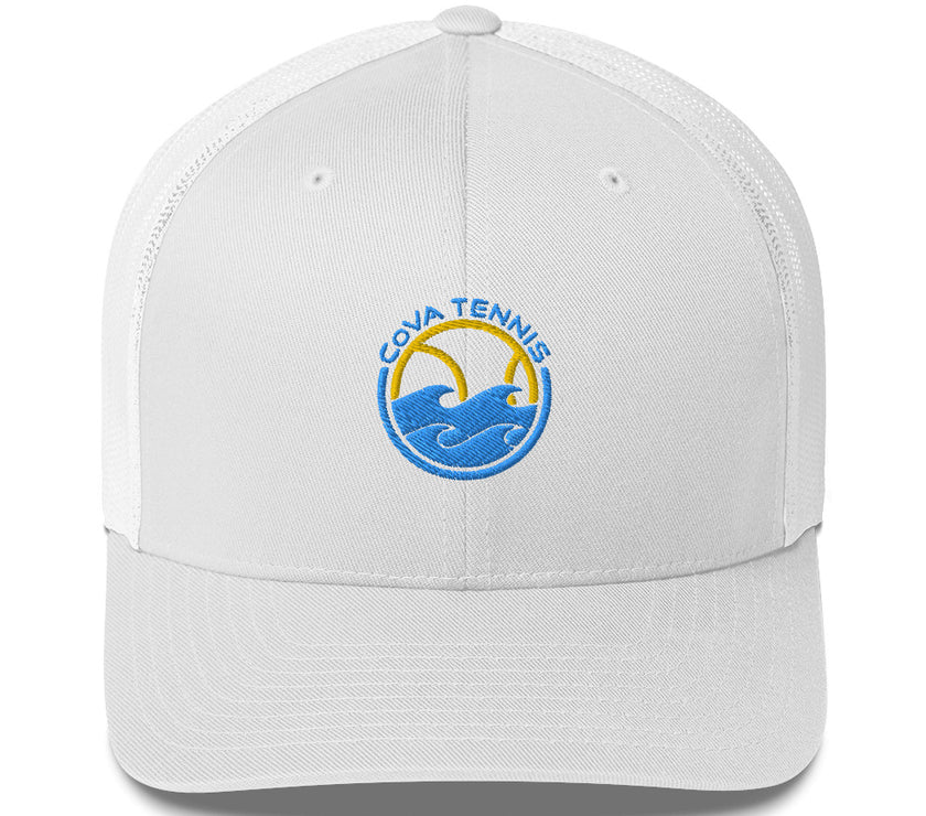 CoVA Tennis Ball & Waves Logo Trucker Cap