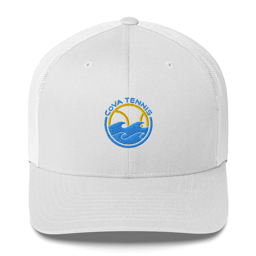 CoVA Tennis Ball & Waves Logo Trucker Cap