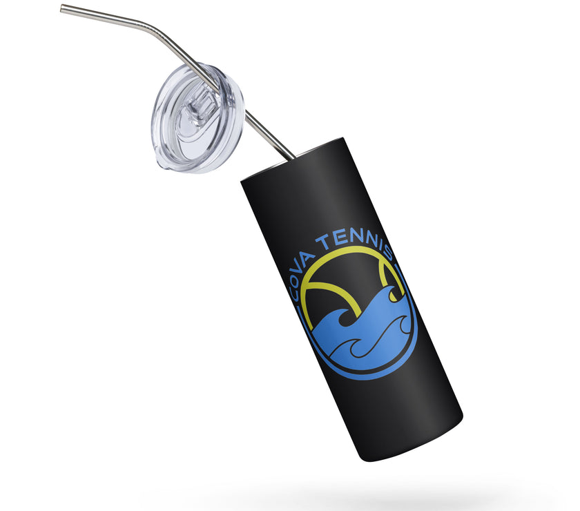 CoVA Tennis Ball & Waves Logo Stainless steel tumbler