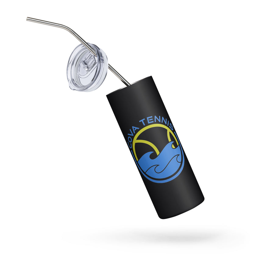 CoVA Tennis Ball & Waves Logo Stainless steel tumbler