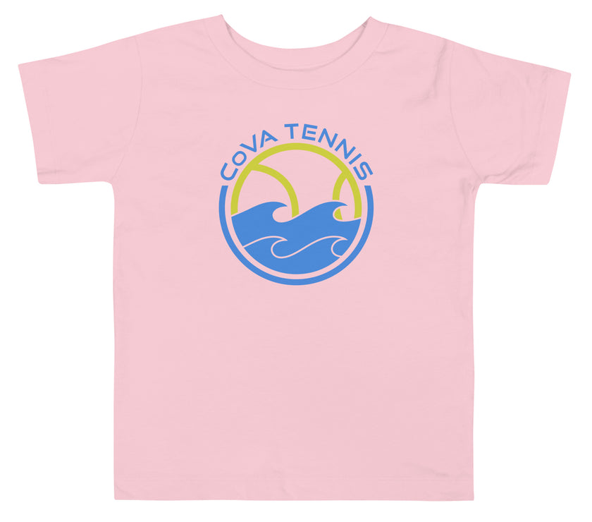 CoVA Tennis Ball & Waves Logo Toddler Short Sleeve Tee