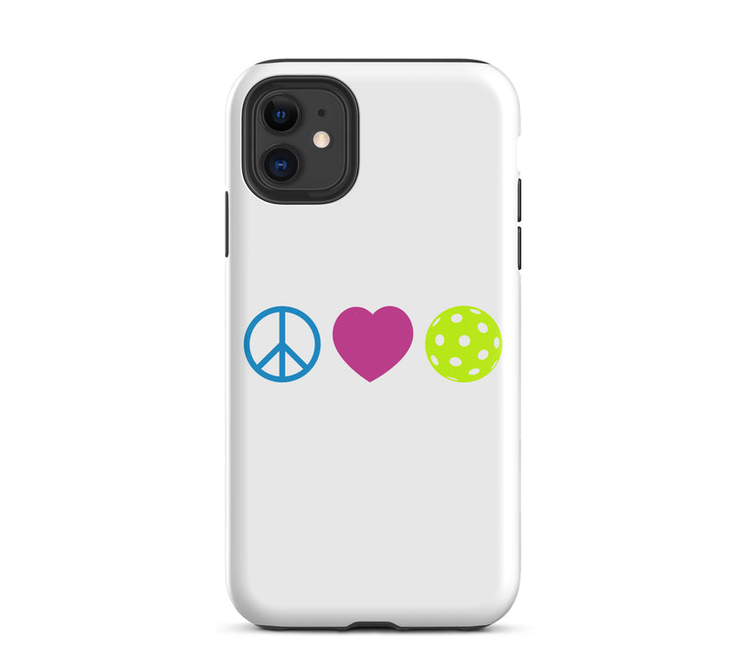 Peace Love Pickleball Tough Case for iPhone®