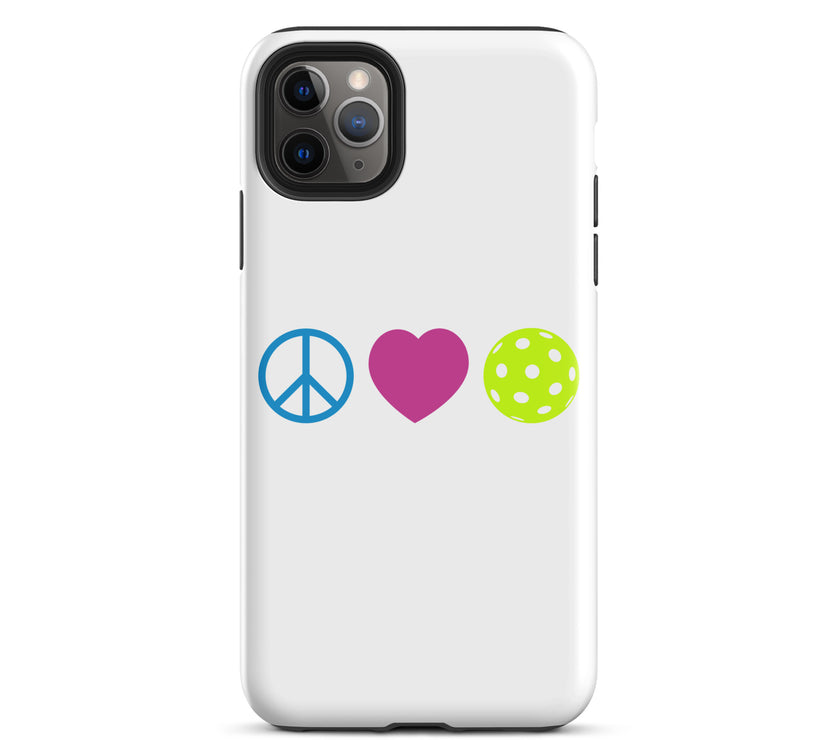 Peace Love Pickleball Tough Case for iPhone®