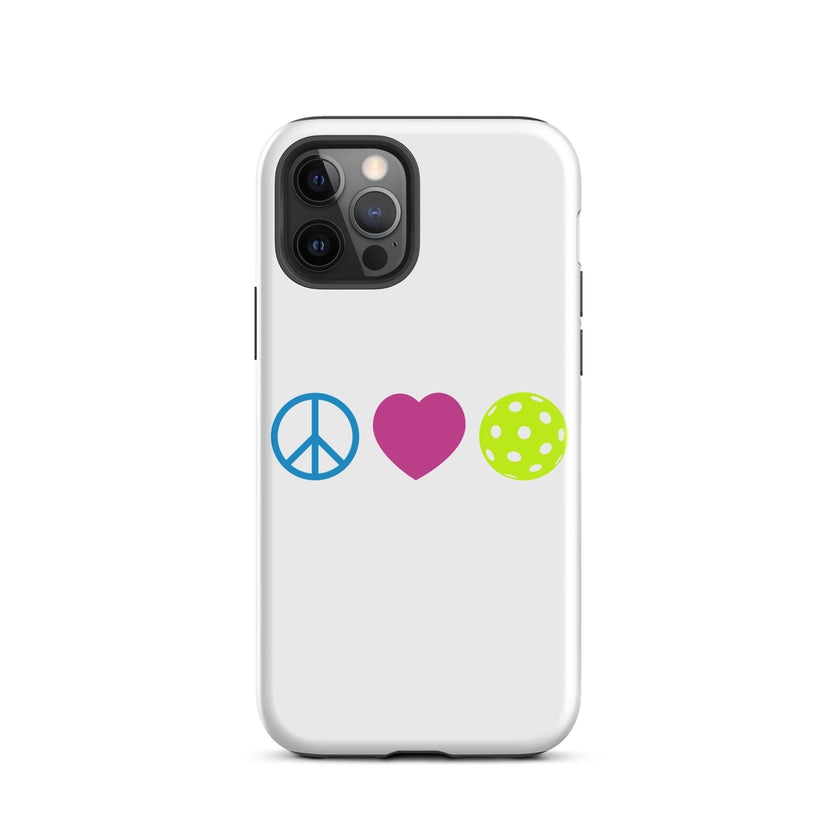 Peace Love Pickleball Tough Case for iPhone®