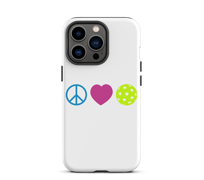 Peace Love Pickleball Tough Case for iPhone®