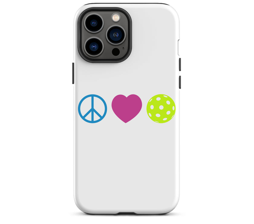 Peace Love Pickleball Tough Case for iPhone®