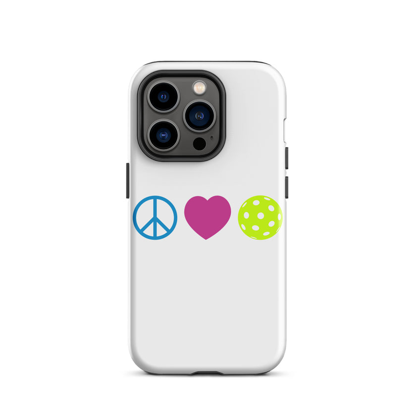 Peace Love Pickleball Tough Case for iPhone®